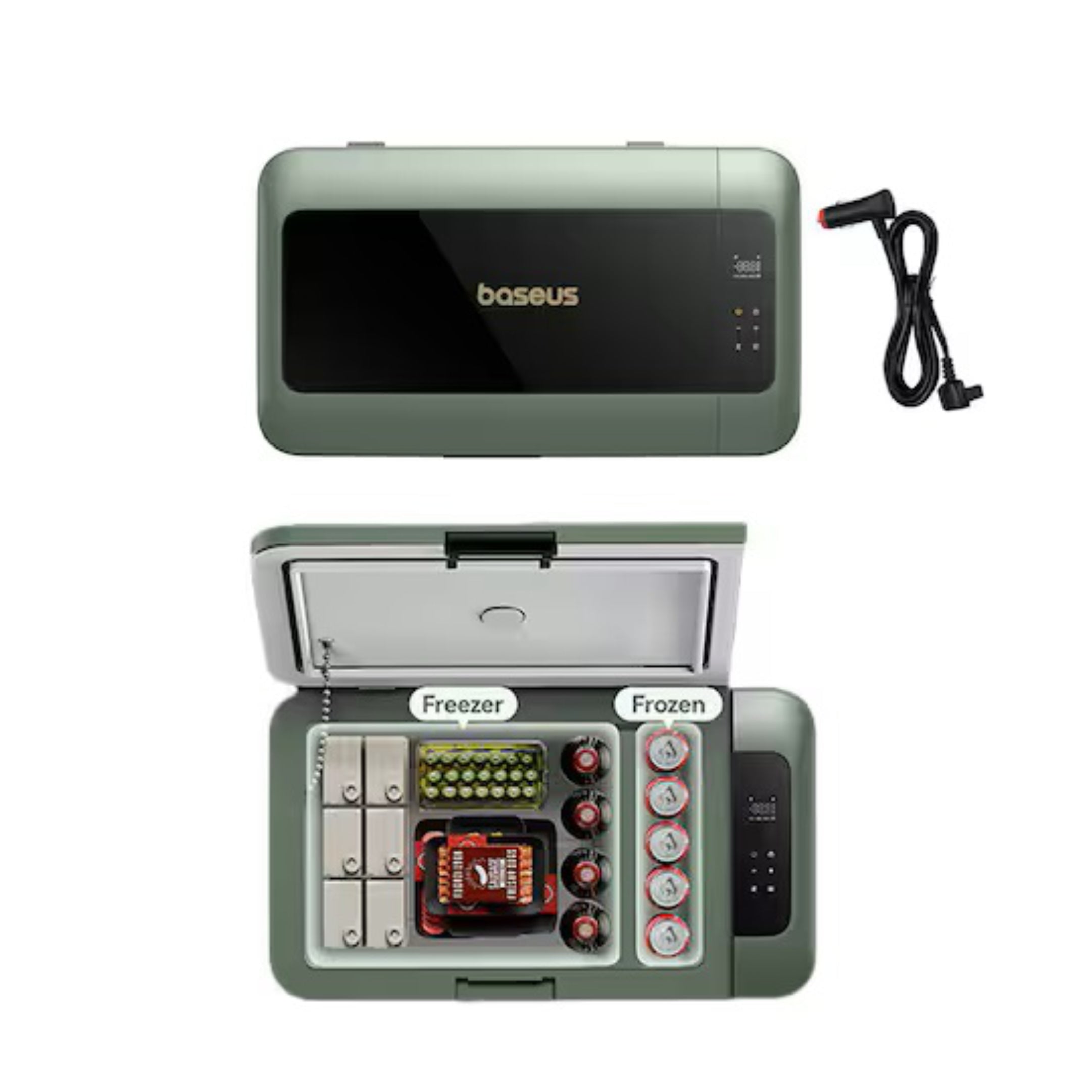Baseus 26.1L Portable Car Fridge Freezer – Compressor Cooler, App-Controlled, Fast Cooling -20°C | 12/24V Energy Efficient | SkiTeck UAE