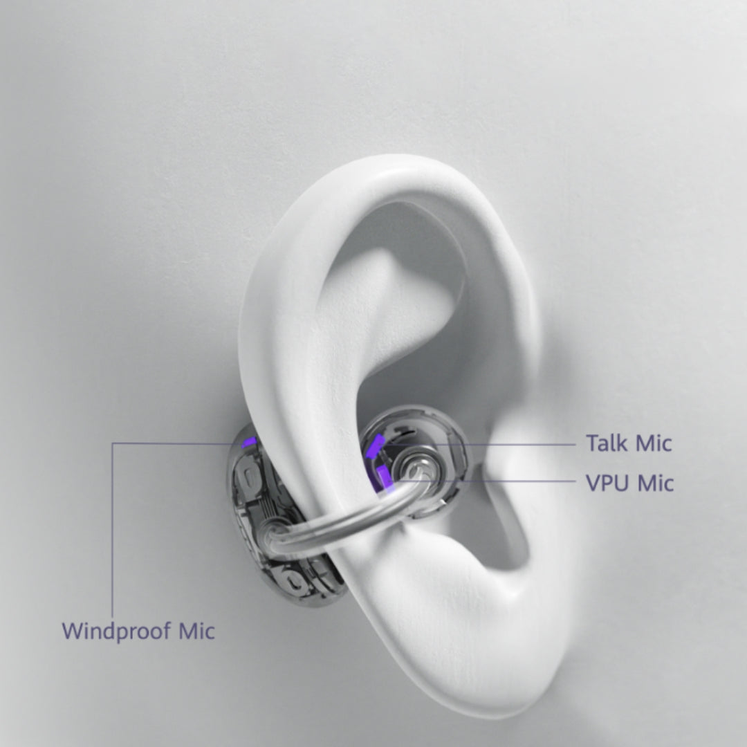 HUAWEI FreeClip Open-Ear Wireless Earbuds – AI Call, Dual-Device, Long Battery | Black | Skiteck Dubai