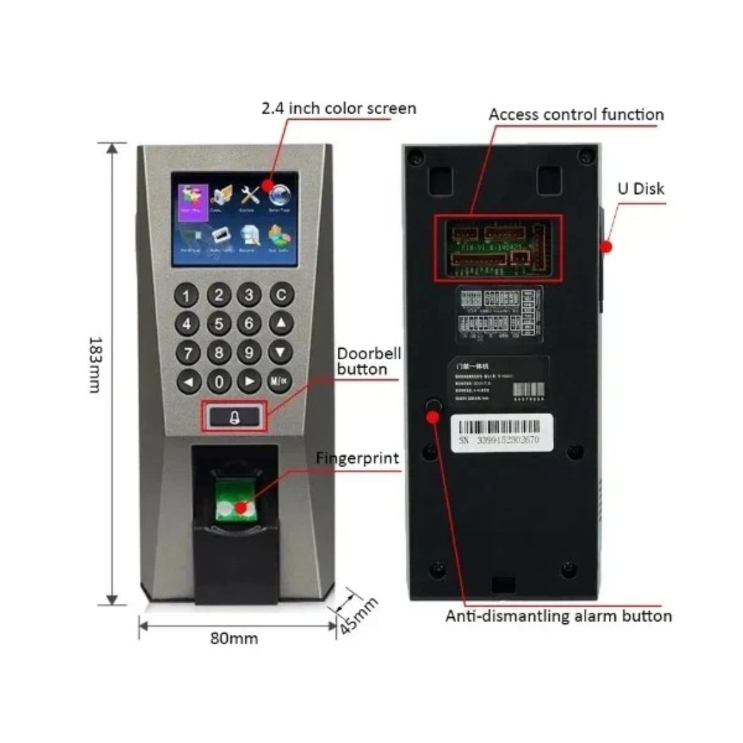 ZKTeco F18 Fingerprint Machine | SkiTeck Dubai