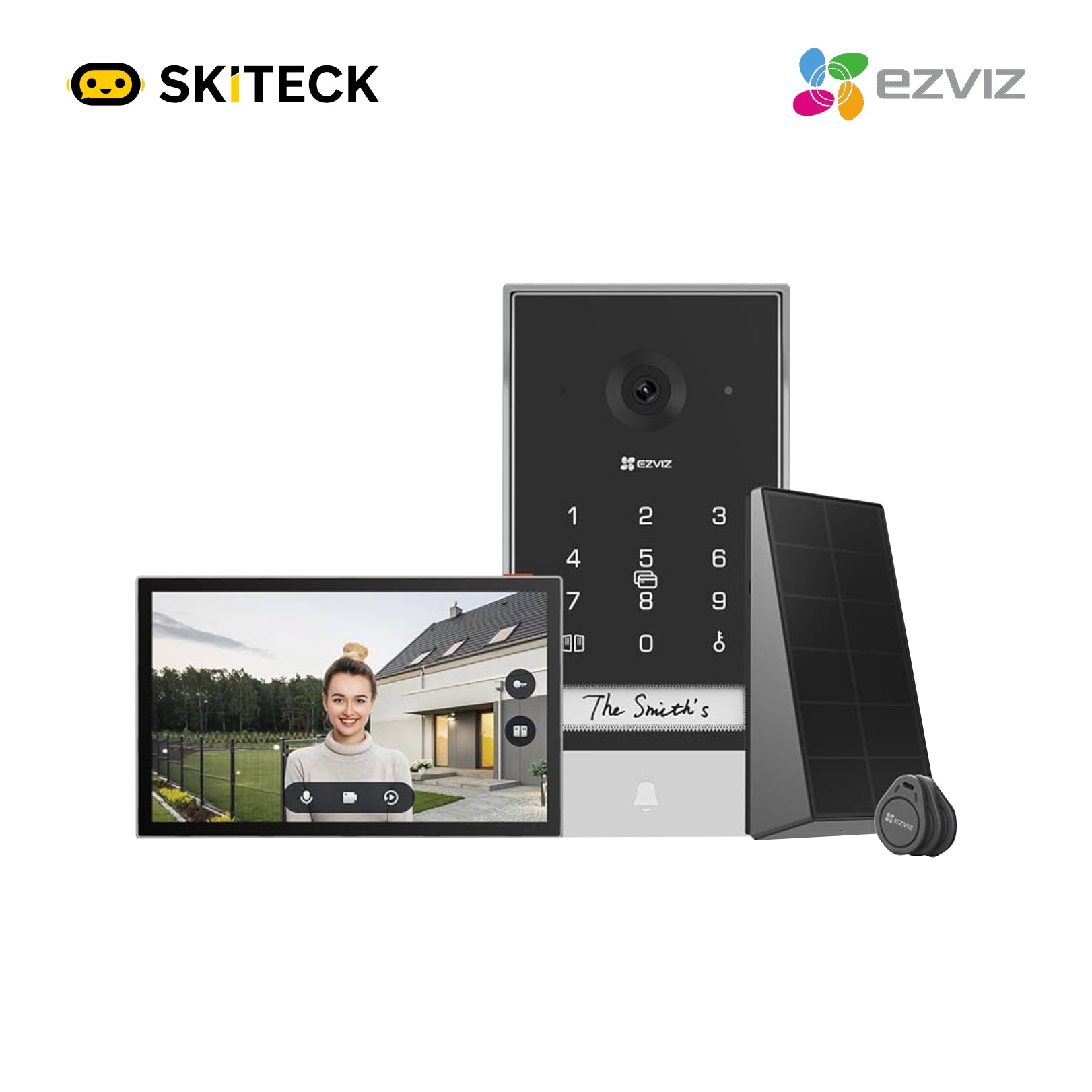 EZVIZ EP7 Smart Video Door Intercom – 2K Camera, Solar Panel | SkiTeck Dubai