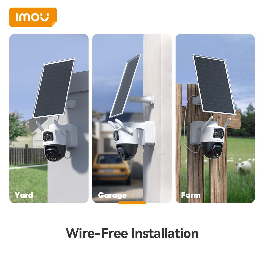IMOU AOV Dual 10MP 4G + WiFi Solar Security Camera | 360° PTZ Outdoor CCTV | 8W Solar Panel | 10,000mAh | Skiteck Dubai