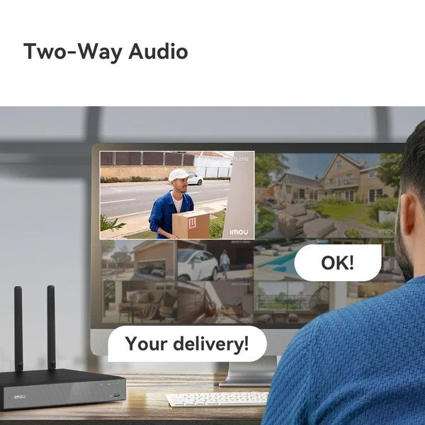 IMOU N110W 10-Channel Wireless 4K 8MP Wi-Fi 6 NVR – Dual-Band 2.4/5GHz, HDMI/VGA, Up to 16TB