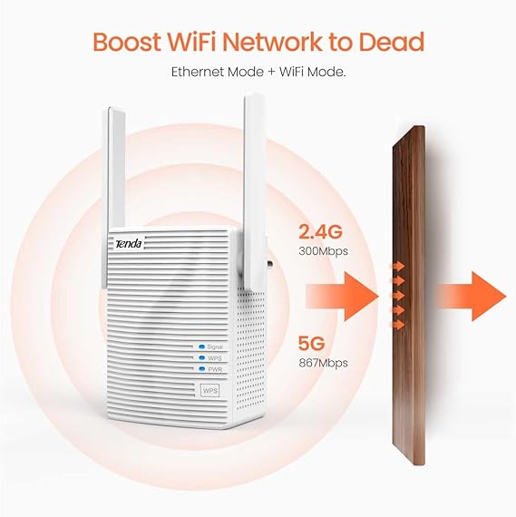 A18 WiFi Extender(AC1200) - 5G Internet Booster 1200Mbps WiFi Repeater