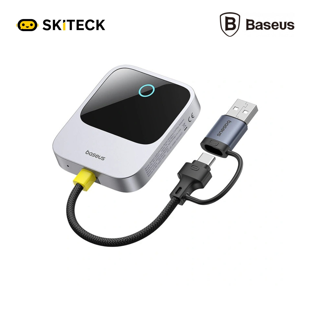 Baseus Wireless CarPlay Adapter for iPhone – Convert Wired to Wireless | SkiTeck UAE